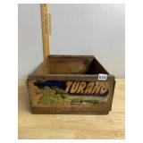 TURANO BROS. WOODEN PRODUCE CRATE, MUSCAT GRAPES,
