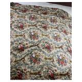 FLORAL PRINT BEDSPREAD, SATIN FINISH, MULTICOLOR