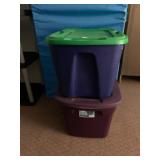 STERILITE 18 GALLON PLASTIC STORAGE TOTES, PR,