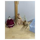 BRADLEY DOLLS MUSICAL FIGURINES, PORCELAIN HEADS,