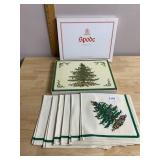 SPODE CHRISTMAS TREE PLACEMATS, CORK BACKED,