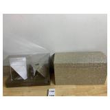 NATE BERKUS CANDLEHOLDERS, GLITTERED STORAGE