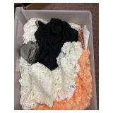 ASSORTED LACE FABRIC REMNANTS, VARIOUS COLORS,