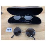 EYEBOBS READING GLASSES W/ CASE, METAL FRAMES,