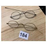 VTG SPECTACLES, ROUND LENSES, METAL FRAMES, BLACK