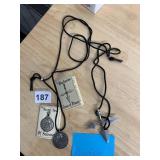 PEWTER PENDANTS ON CORD NECKLACES, THE BARBARIAN
