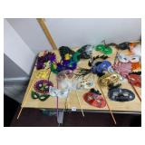 MARDI GRAS MASQUERADE MASKS, ASSORTED STYLES,