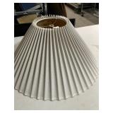 STIFFEL LAMP SHADE, PLEATED FABRIC, OFF-WHITE,