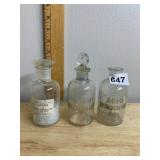 VTG LABORATORY GLASS BOTTLES, MALLINCKRODT SODIUM