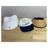 ASSORTED HEADWEAR, INCLUDES WHITE VISOR, BOCA
