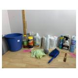 ASSORTED HOUSEHOLD CLEANING SUPPLIES, PINE-SOL,