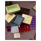 ASSORTED JEWELRY STORAGE, INCLUDES DREXEL VELVET