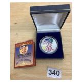2000 AMERICAN EAGLE SILVER DOLLAR, COLORIZED