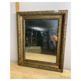 VTG ORNATE GILT WOOD MIRROR, BAROQUE STYLE, HEAVY
