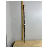 VTG CARVED WOOD WALKING STICK, INTRICATE INSECT