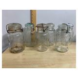 BALL IDEAL AND ATLAS E-Z SEAL GLASS CANNING JARS,