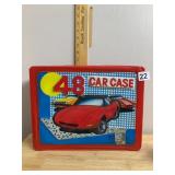 VTG MATCHBOX 48 CAR CASE, RED VINYL, PLASTIC