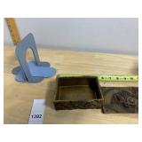 PACIFIC GIFTWARE TRINKET BOX, RESIN CONSTRUCTION,