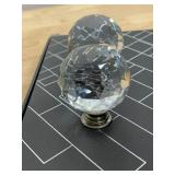 SET OF 2 CRYSTAL DRAWER KNOBS, FACETED DESIGN,