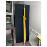 ASSORTED CLEANING POLES, INCLUDES BROOM AND MOP