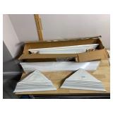 WHITE FINISH CROWN MOLDING, CORNER BLOCKS,