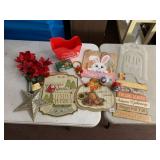 ASSORTED SEASONAL DECOR, INCLUDES STAR ORNAMENT,