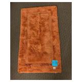 BATH MAT, RUST ORANGE, PLUSH TEXTURE,