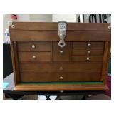 WOODEN ARTIST STORAGE CHEST, MULTIPLE DRAWERS,