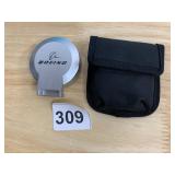 BOEING BRANDED DIGITAL FOLDING CLOCK, SILVER-TONE