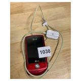 LG AT&T SLIDER MOBILE PHONE, RED FINISH, INCLUDES