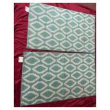 THRESHOLD ACCENT RUGS, OLEFIN PILE, TURQUOISE