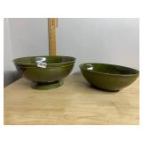POTTERY HAND CRAFTED IN PORTUGAL, OLIVE GREEN
