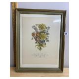 BOTANICAL PRINT "BOUQUET OF POPPIES, RANUNCULAS