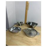 FRASIER CULTURA STAINLESS STEEL SERVING DISHES,