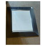 WALL MIRROR, BLACK FRAME, BEVELED GLASS,