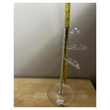JEWELRY DISPLAY STAND, CHROME POLE, CLEAR ACRYLIC