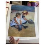 MARY CASSATT CHILDREN PLAYING ON THE BEACH, ART
