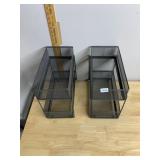 TWO-TIER METAL MESH STORAGE BASKETS, INDUSTRIAL