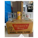 ASSORTED BEER MUGS, GLASS CONSTRUCTION, VARIOUS