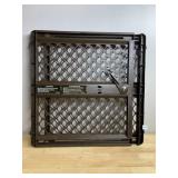 NORTH STATES PLASTIC SAFETY GATE, BROWN FINISH,