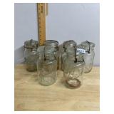BALL IDEAL AND ATLAS E-Z SEAL GLASS CANNING JARS,