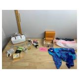 SHISEIDO VINYL VANITY BAG, ASSORTED COSMETICS,