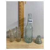 VTG GLASS BOTTLES, INCLUDES CARTER