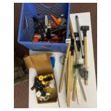 ASSORTED CONSTRUCTION COMPONENTS, PLASTIC CONES,