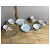 ASSORTED WHITE CERAMIC DINNERWARE, INCLUDES