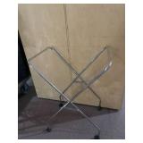 CHROME FOLDING LUGGAGE RACK, X-FRAME DESIGN,