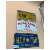 VTG PENNSYLVANIA LICENSE PLATES AND DODGE ROSS