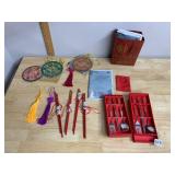 LUNAR NEW YEAR BANQUET ITEMS, RED CHOPSTICKS,