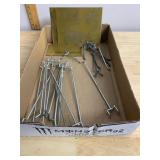METAL DISPLAY HOOKS, ASSORTED LENGTHS, BRASS-TONE