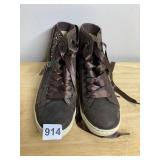 UGG AUSTRALIA HIGH-TOP SNEAKERS, BROWN SUEDE,